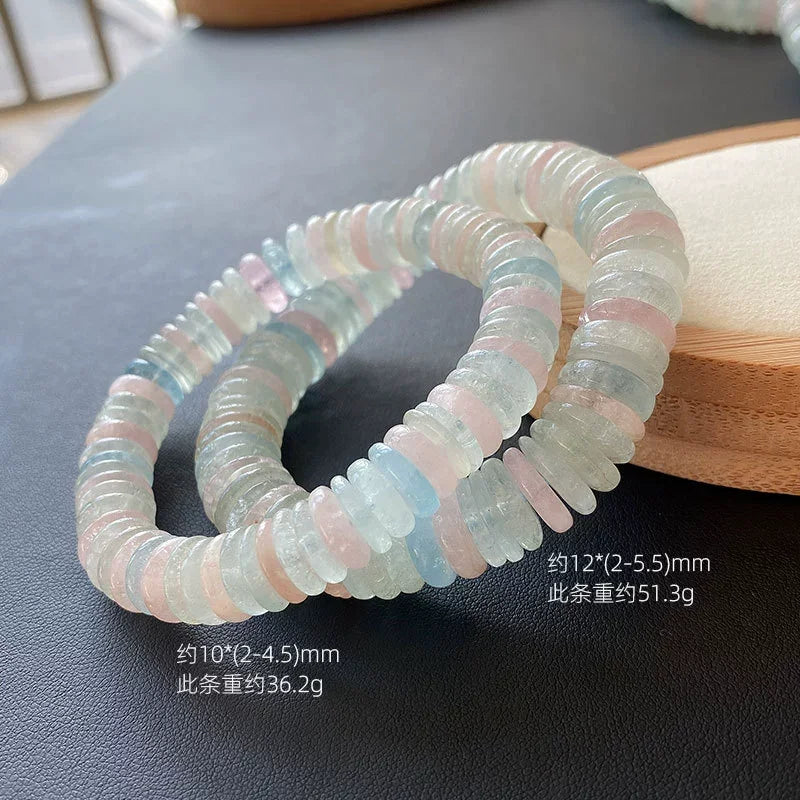 Clear Morganite Abacus Bracelet-ToShay.org