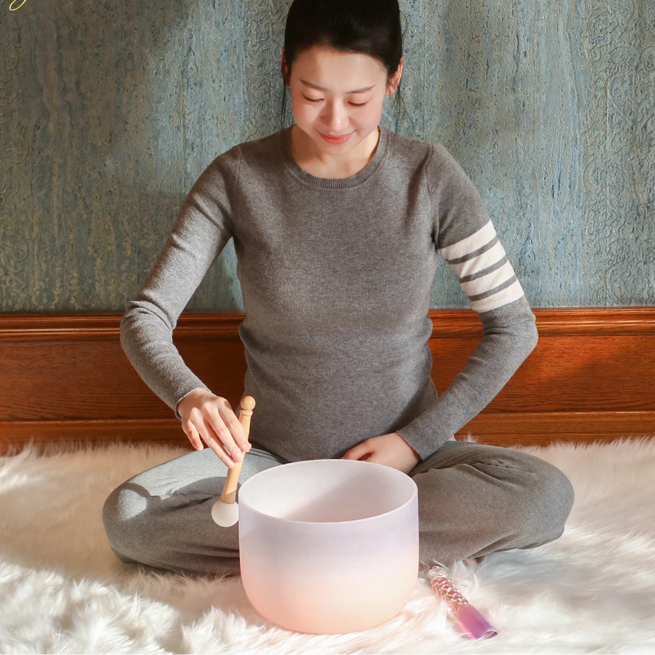Frosted Crystal Singing Bowl-ToShay.org