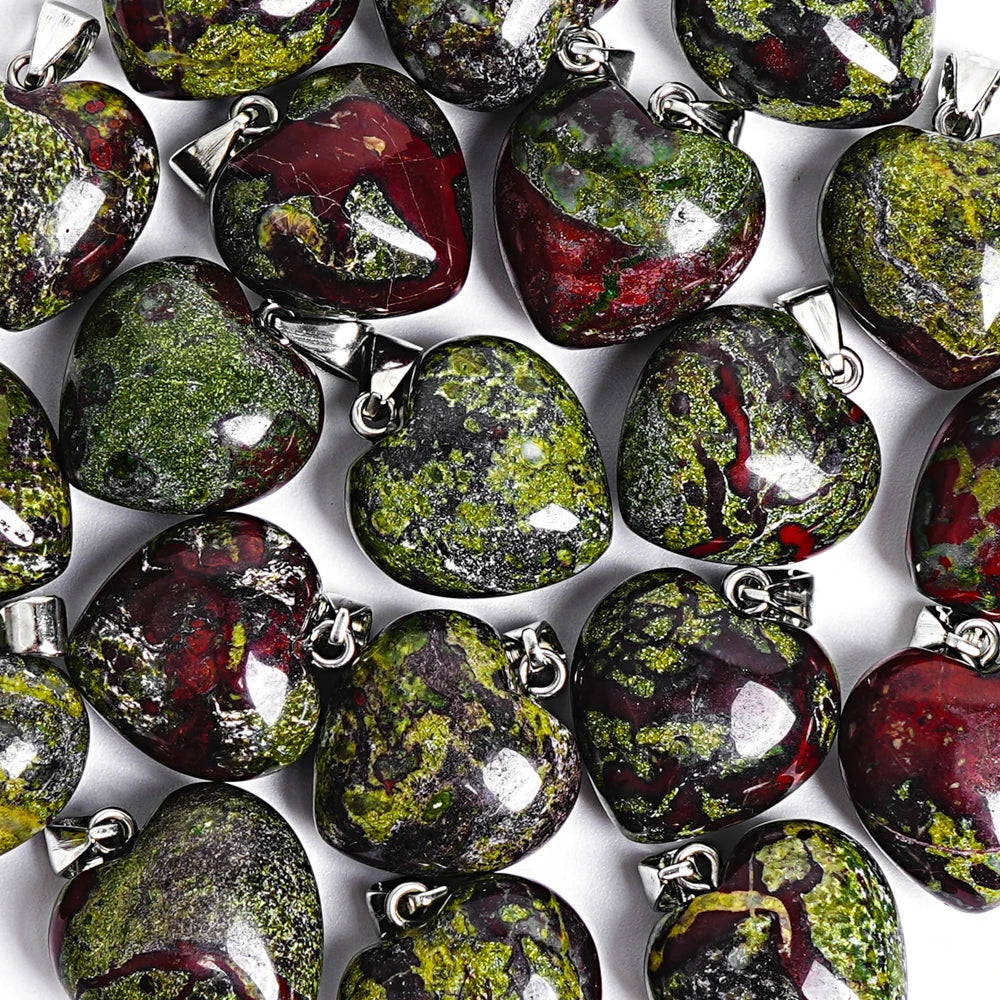 Green Dragon Blood Jasper Hearts-ToShay.org