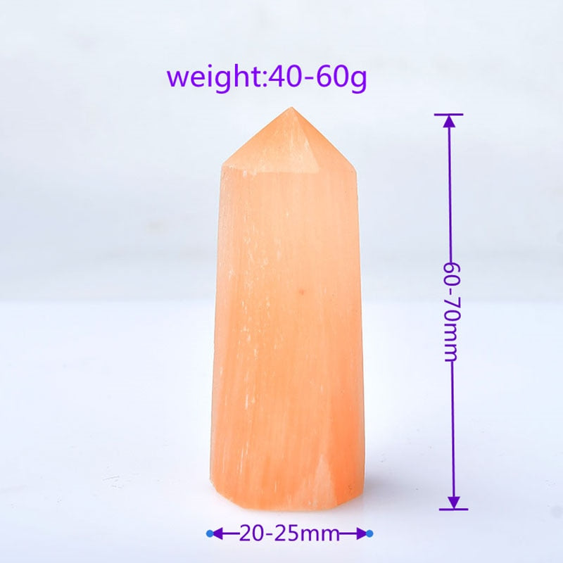 Orange Selenite Crystal Point-ToShay.org
