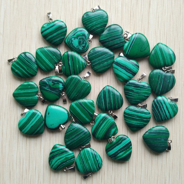 Mixed Crystal Heart Pendants-ToShay.org
