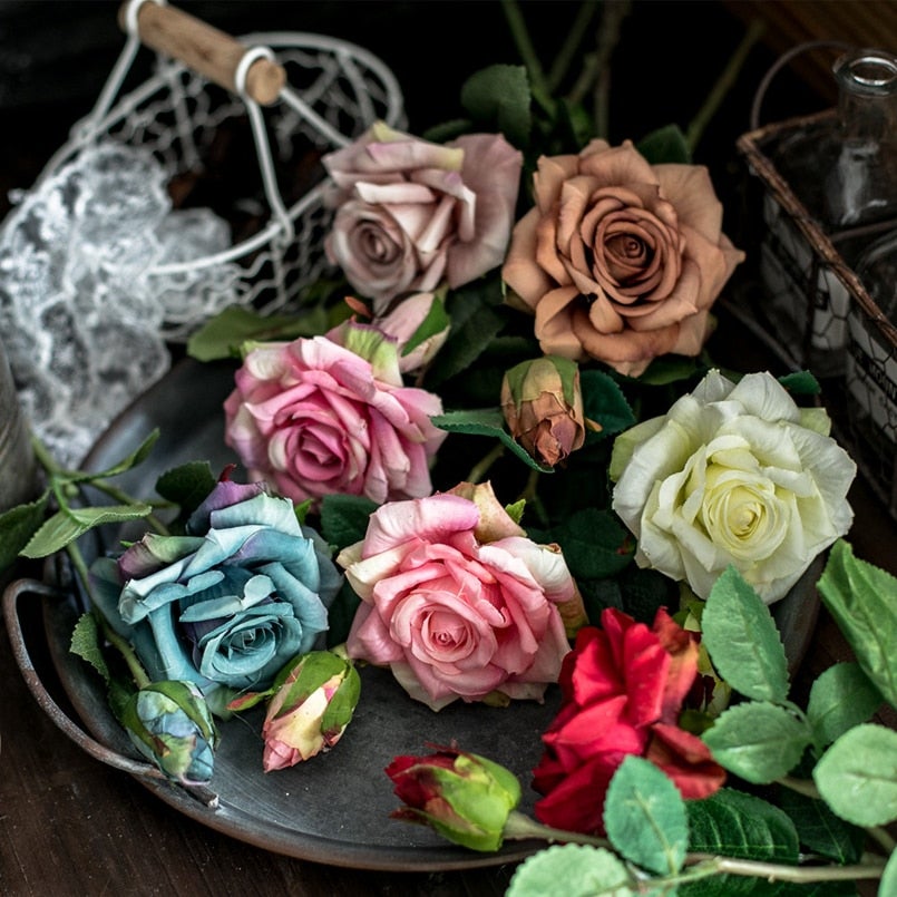 Silk Flowers and Vases