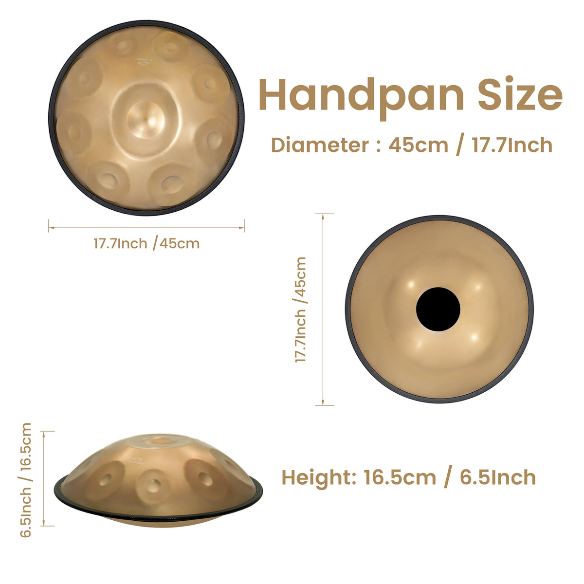 Gold Handpan Drum-ToShay.org