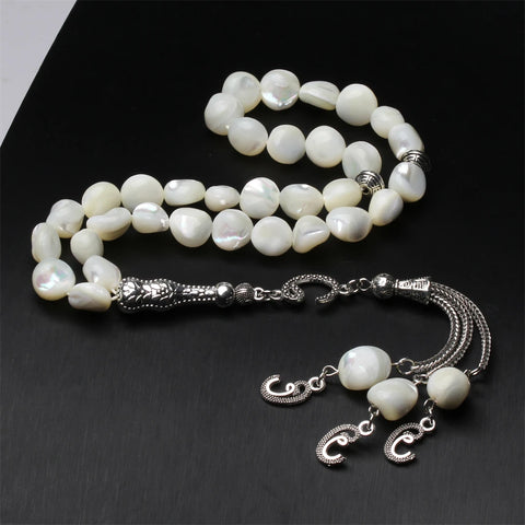 White Shell Prayer Beads-ToShay.org