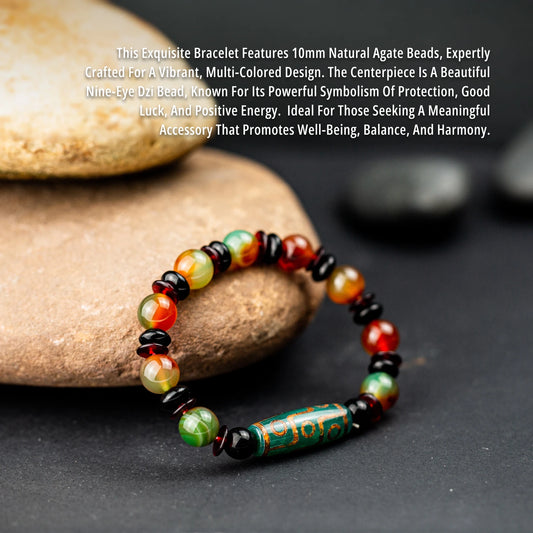 Mixed Agate Beads Bracelet-ToShay.org