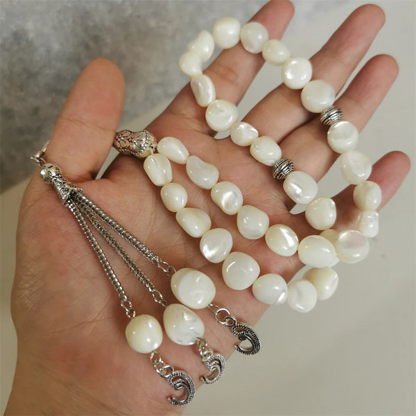 White Shell Prayer Beads-ToShay.org