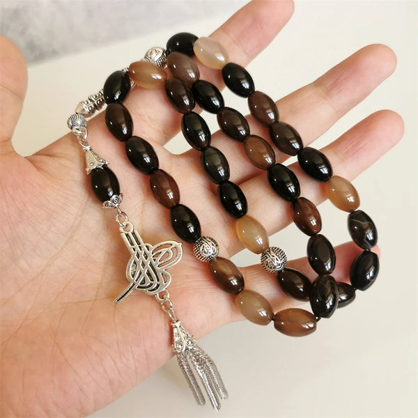Black Agate Prayer Beads-ToShay.org