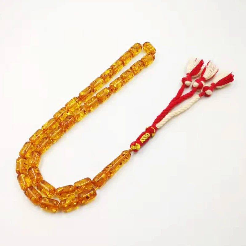 Yellow Bubble Resin Prayer Beads-ToShay.org
