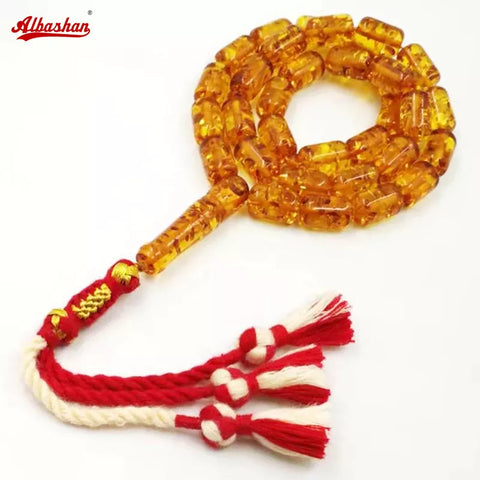 Yellow Bubble Resin Prayer Beads-ToShay.org