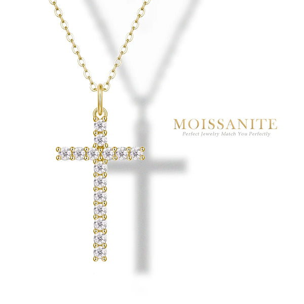 Gold Diamond Cross Necklace-ToShay.org