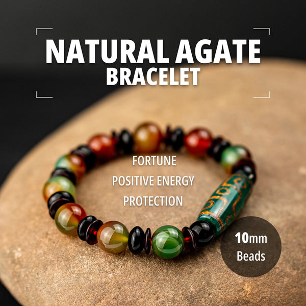 Mixed Agate Beads Bracelet-ToShay.org