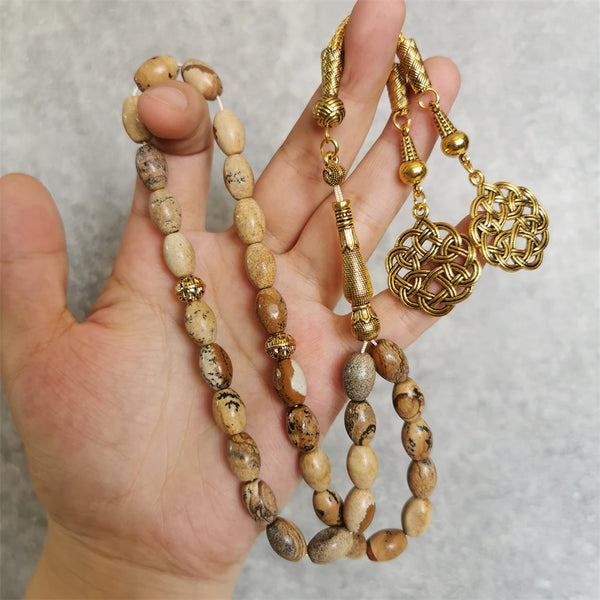 Brown Picture Jasper Prayer Beads-ToShay.org