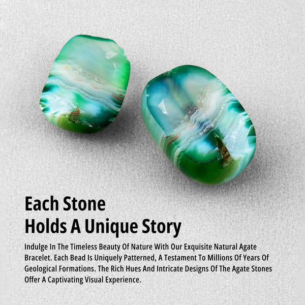 Green Agate Bead Bracelet-ToShay.org