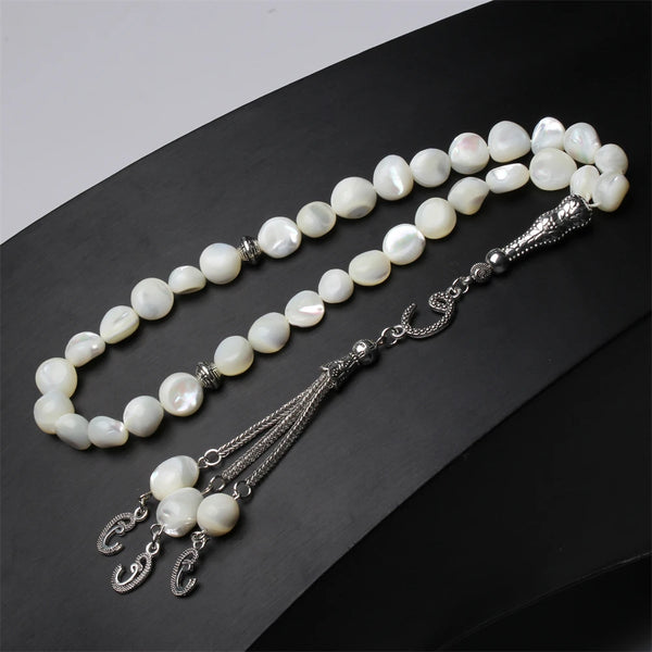 White Shell Prayer Beads-ToShay.org