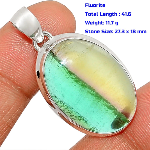 Rainbow Fluorite Pendant-ToShay.org