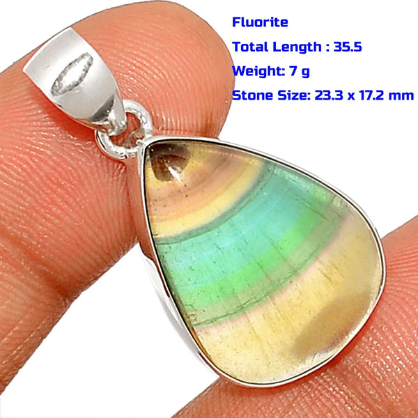 Rainbow Fluorite Pendant-ToShay.org