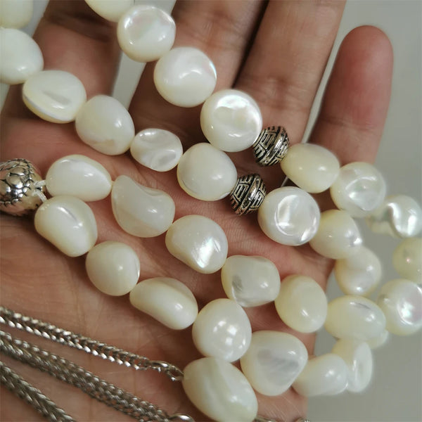 White Shell Prayer Beads-ToShay.org