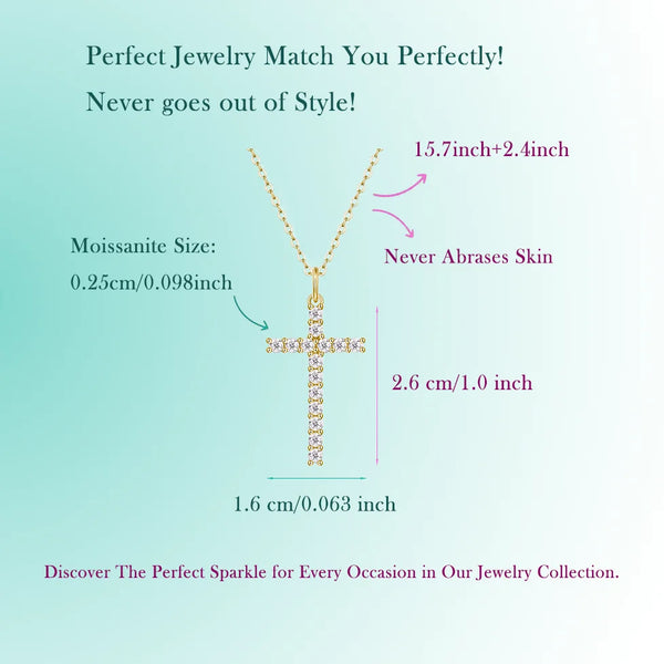 Gold Diamond Cross Necklace-ToShay.org