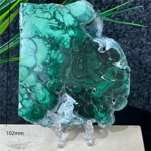 Green Malachite Slab Slice-ToShay.org
