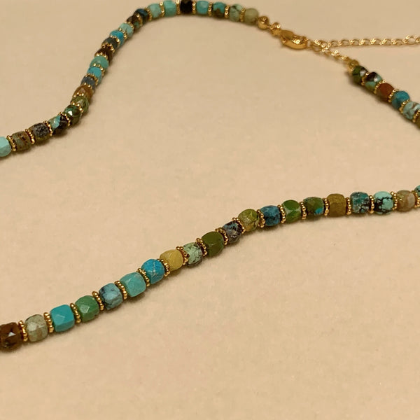 Blue Turquoise Bead Necklace-ToShay.org