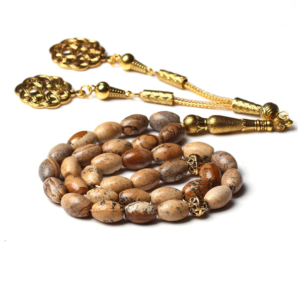 Brown Picture Jasper Prayer Beads-ToShay.org