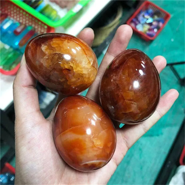 Red Carnelian Agate Eggs-ToShay.org