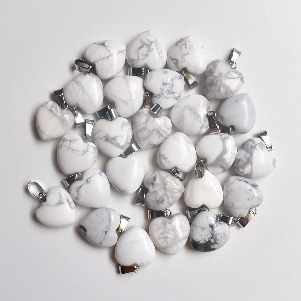 Mixed Crystal Heart Pendants-ToShay.org