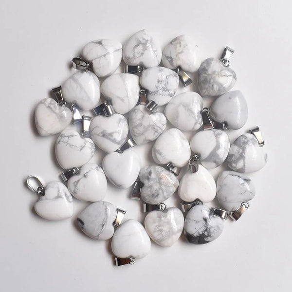 Mixed Crystal Heart Pendants-ToShay.org