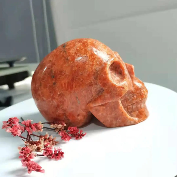 Orange Sunstone Skull-ToShay.org