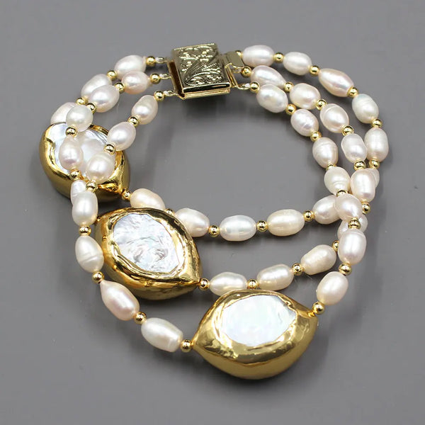 White Rice Pearl Bracelet-ToShay.org