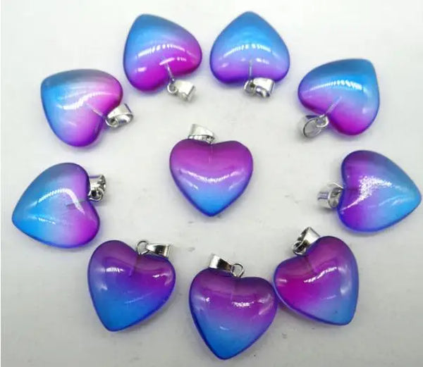 Mixed Crystal Heart Pendants-ToShay.org