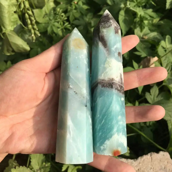 Blue Calcite Crystal Wand-ToShay.org