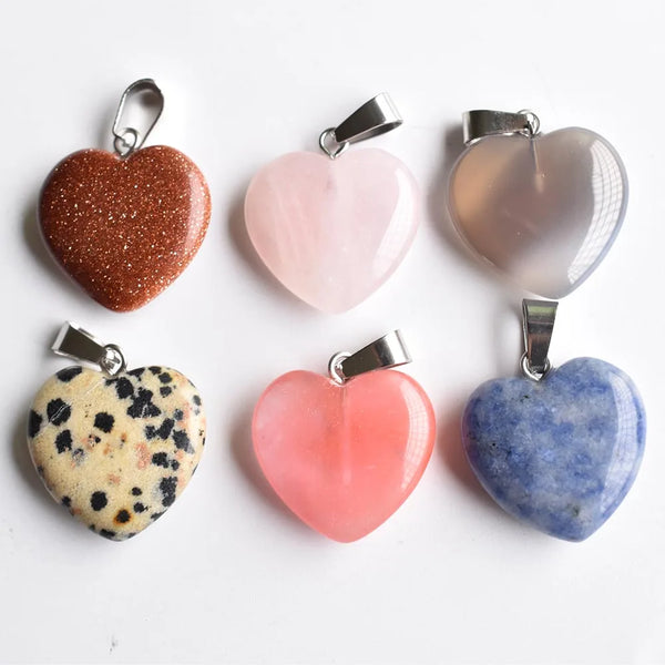 Mixed Crystal Heart Pendants-ToShay.org