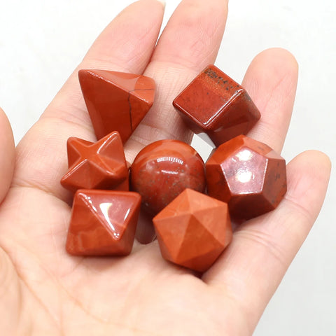 Red Jasper Platonic Solids-ToShay.org