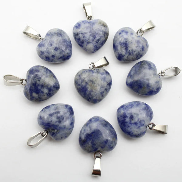 Mixed Crystal Heart Pendants-ToShay.org