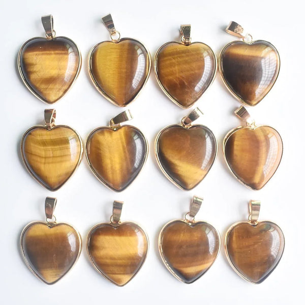 Mixed Crystal Heart Pendants-ToShay.org