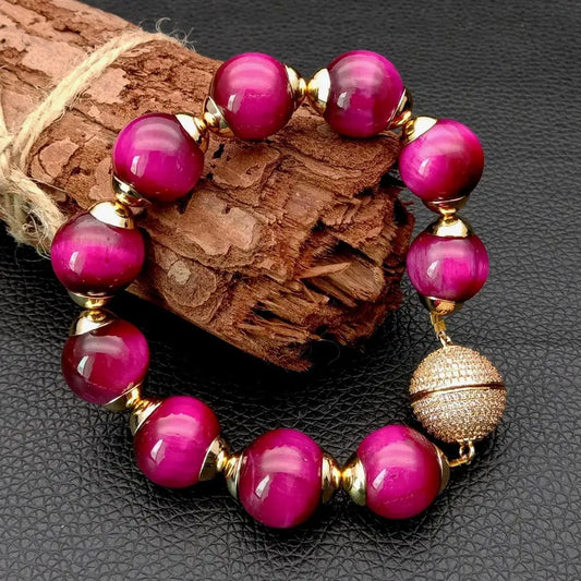 Pink Tiger Eye Bracelet-ToShay.org