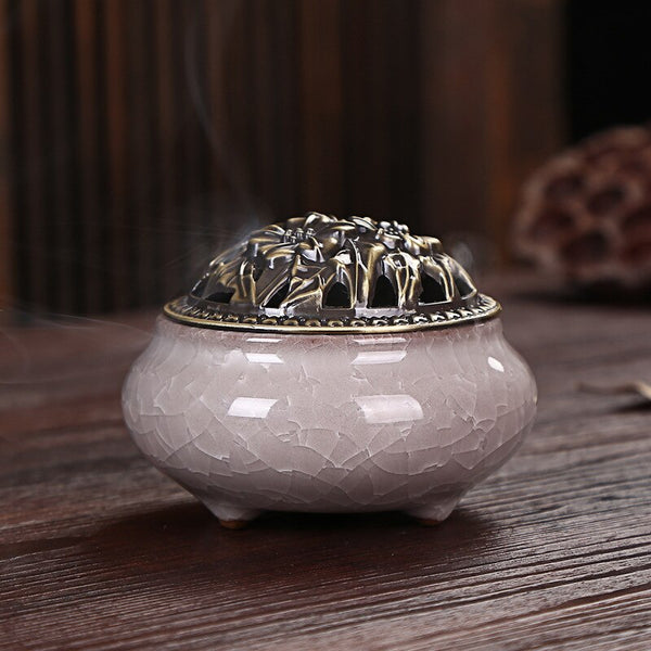 Ice Crack Ceramic Incense Burners-ToShay.org