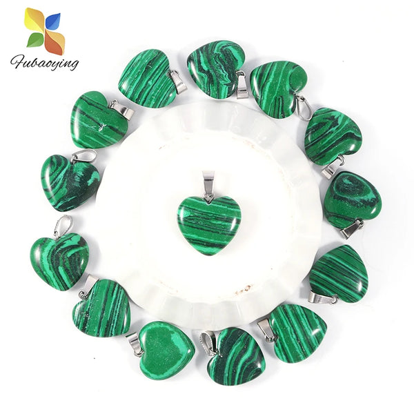 Mixed Crystal Heart Pendants-ToShay.org