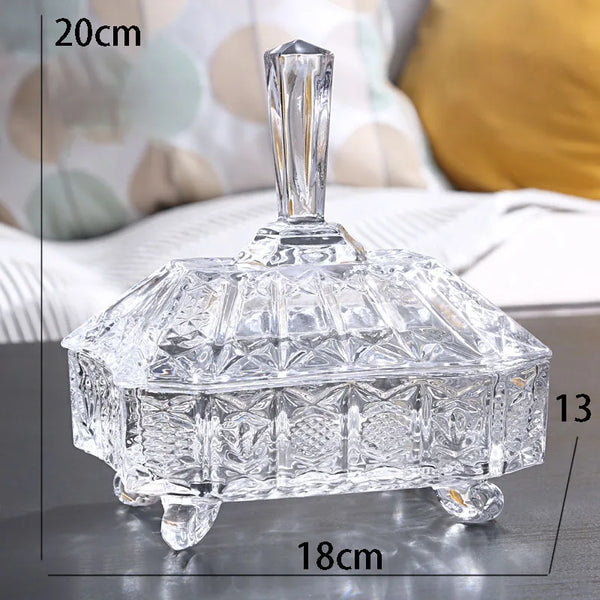 Amber Glass Candy Jar-ToShay.org