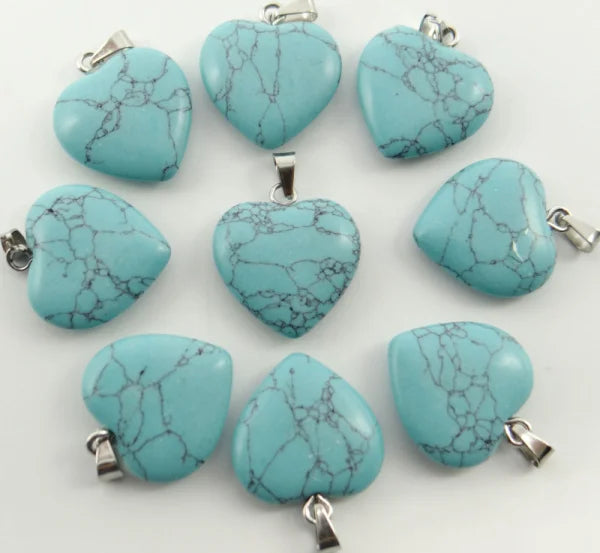 Mixed Crystal Heart Pendants-ToShay.org