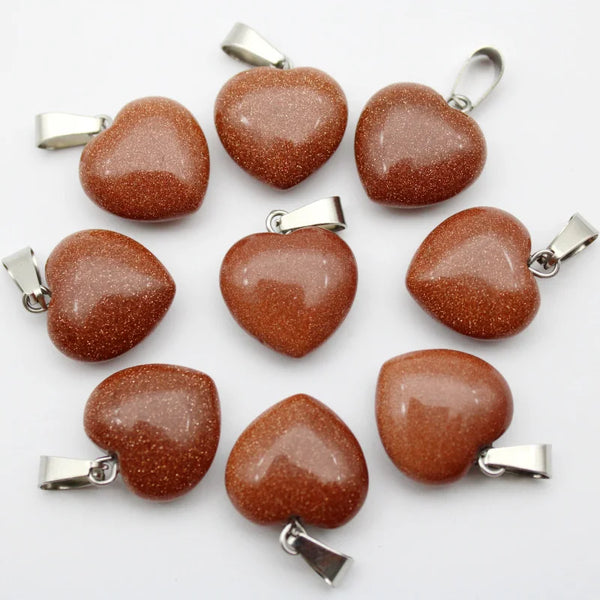 Mixed Crystal Heart Pendants-ToShay.org