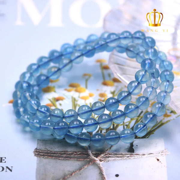 Blue Aquamarine Wrap Bracelet-ToShay.org