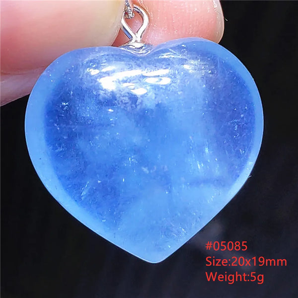 Blue Aquamarine Crystal Pendant-ToShay.org