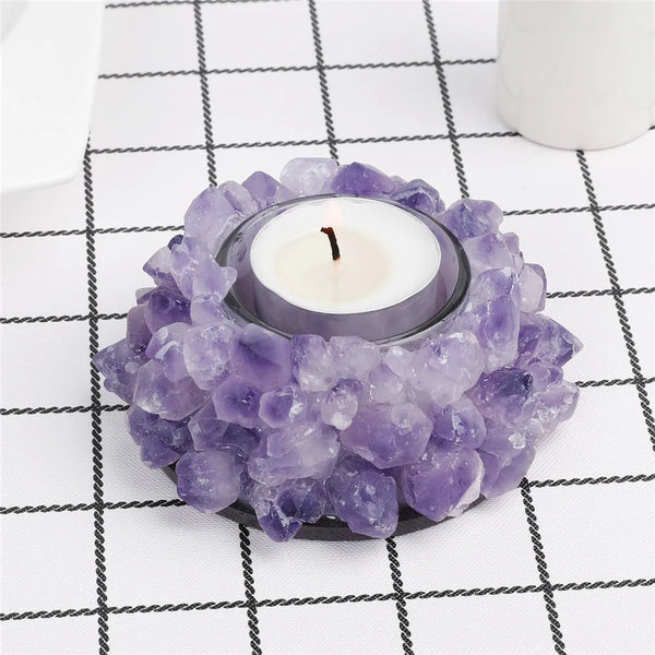 Purple Amethyst Candle Holders-ToShay.org