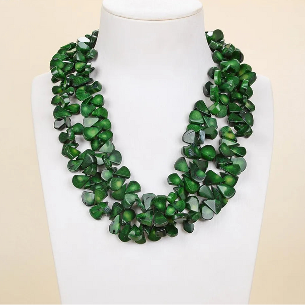 Green Coral Necklace-ToShay.org