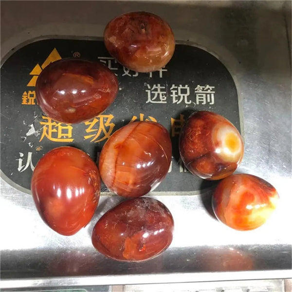 Red Carnelian Agate Eggs-ToShay.org