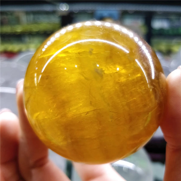 Yellow Fluorite Crystal Ball-ToShay.org