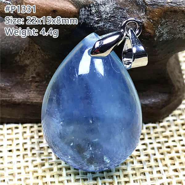 Blue Aquamarine Pendant-ToShay.org