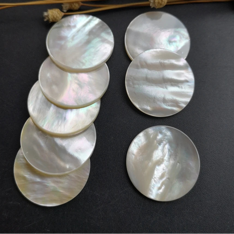 White Shell Flat Discs-ToShay.org